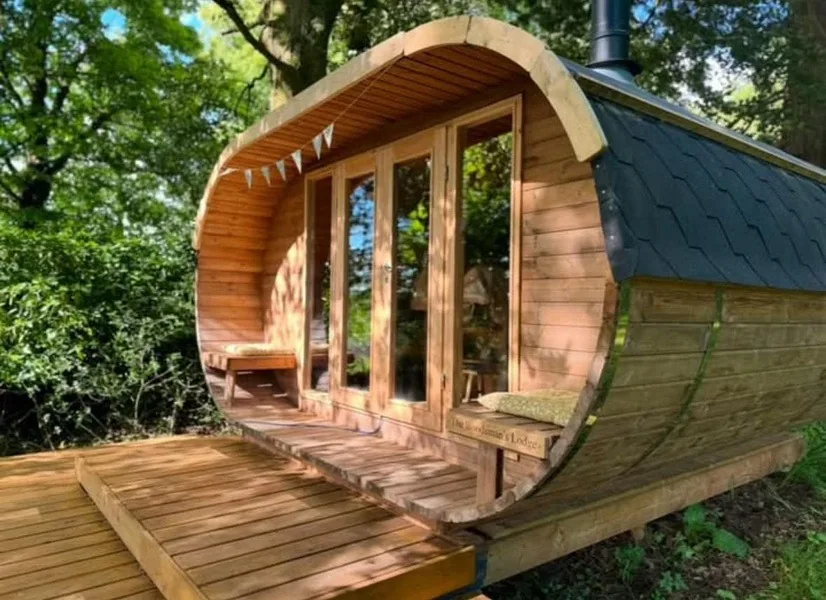 One of the secluded garden cabins